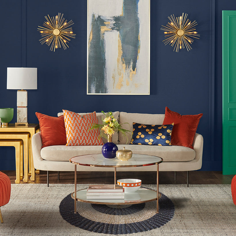 Rundes Seegras, Schwarz & Hellbraun – Kreise – 1 m