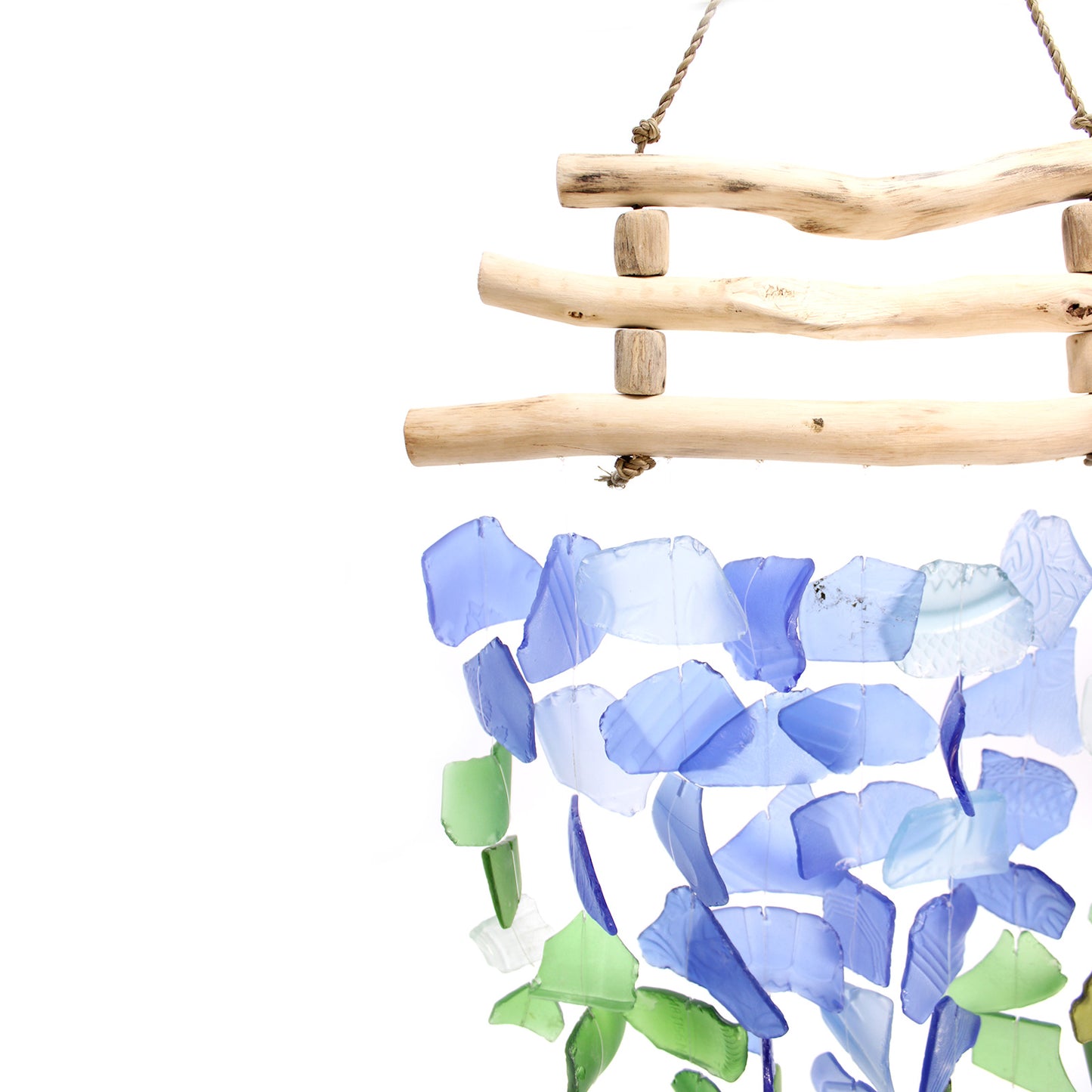 Recycled Glass Chime - Blue & Green
