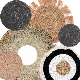 Set mit sechs natürlichen Wandbildern - Bintang-Kollektion