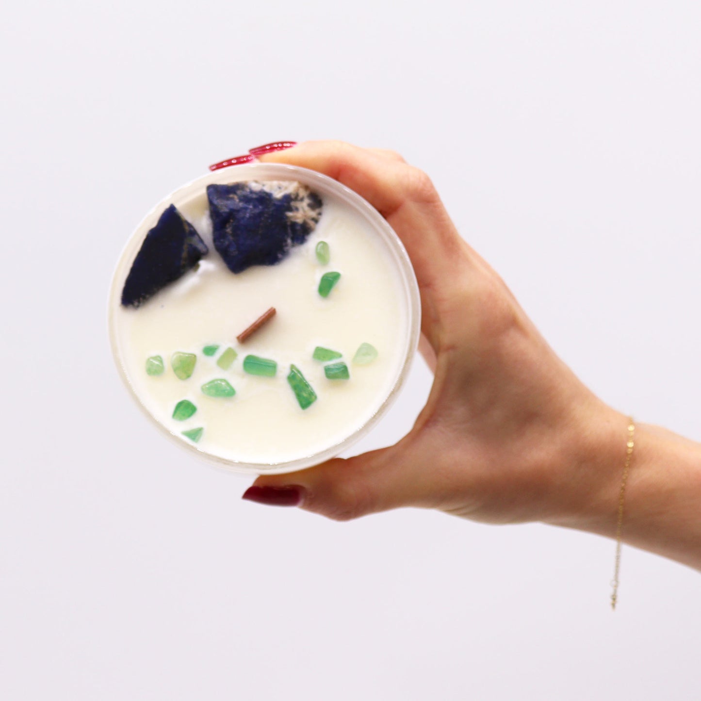 Chakra-Kristallkerzen - Hals-Chakra