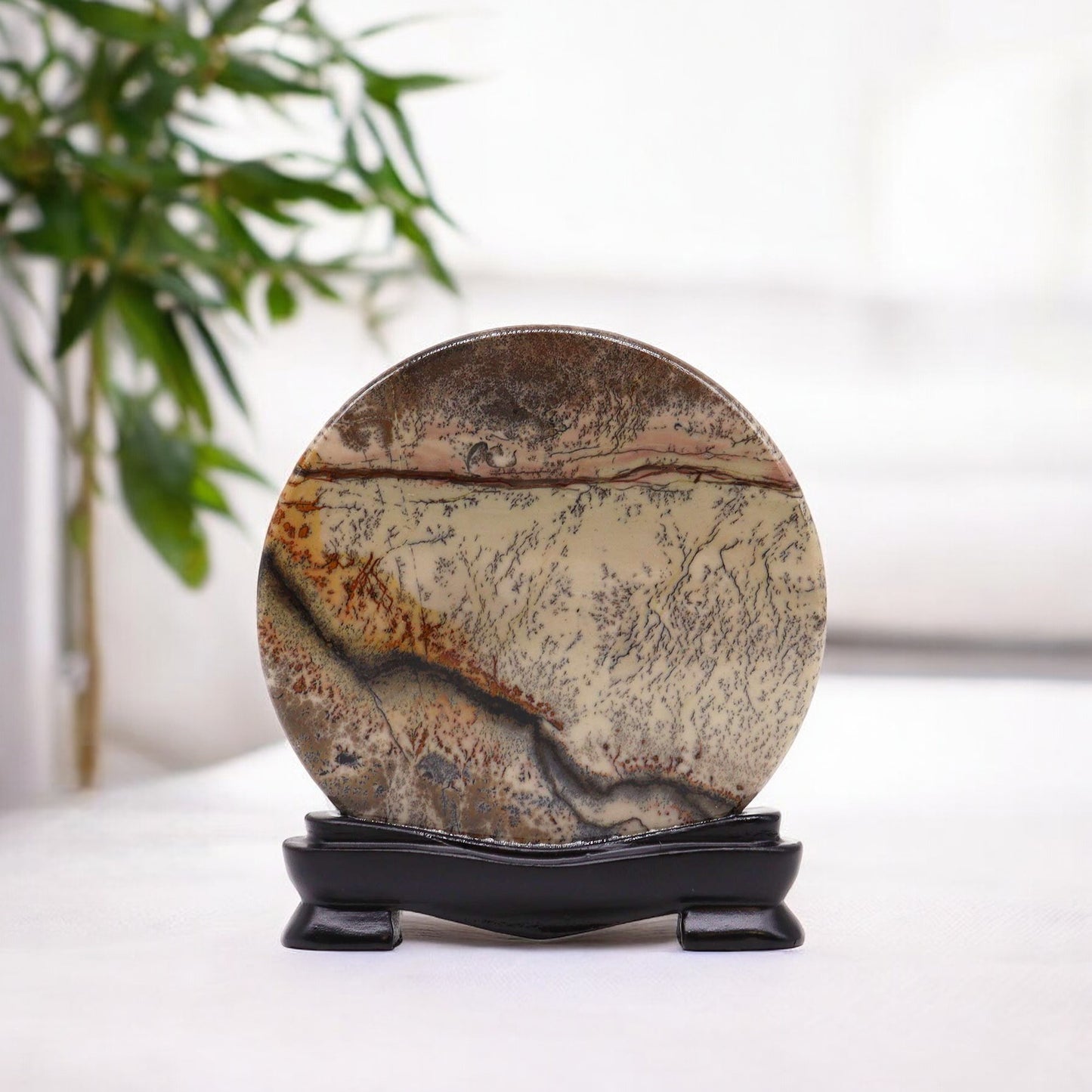 Chinese Traditional Landscape Stone - Disc - 100 mm