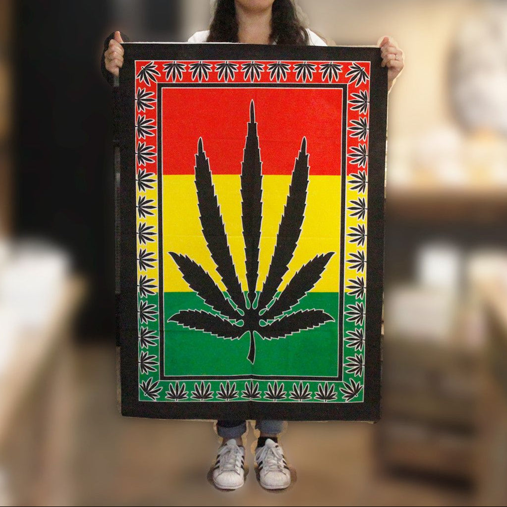 Cotton Wall Art - Herbal Leaf