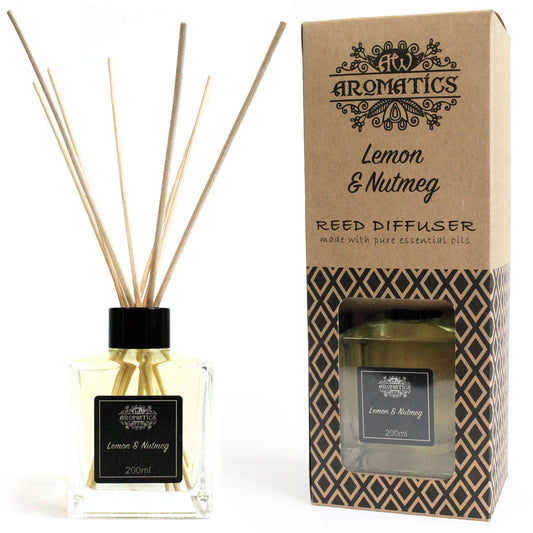 200ml Lemon & Nutmeg Essential Oil Reed Diffuser