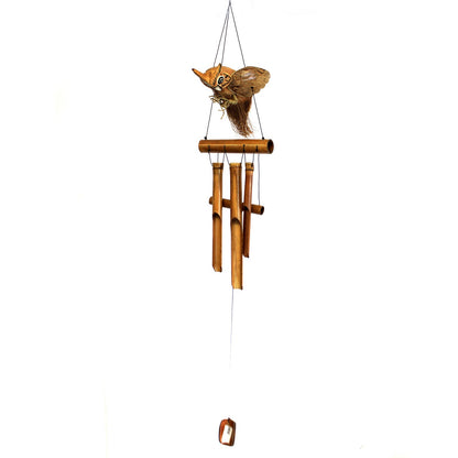 1x Coconut Owl Windchimes