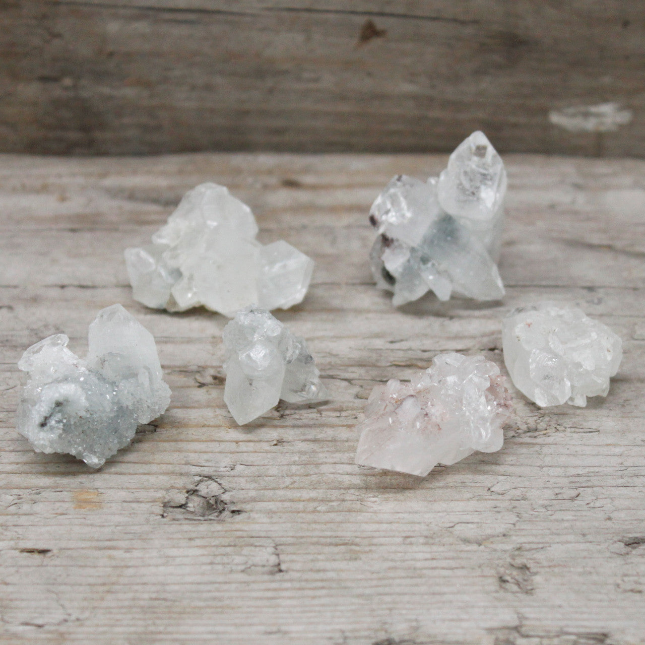 White Appophyllite Clusters 20-30mm