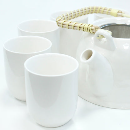 Herbal Teapot Set - Classic White