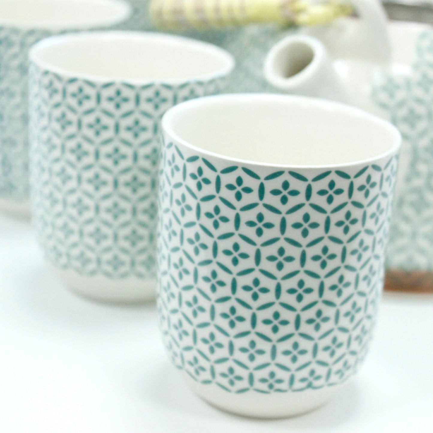 Herbal Teapot Set - Green Mosaic