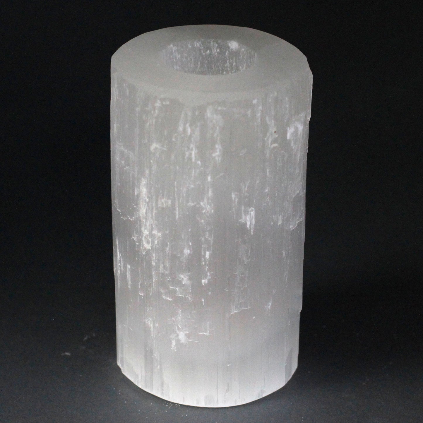 Selenite Cylinder Candle Holder - 15 cm