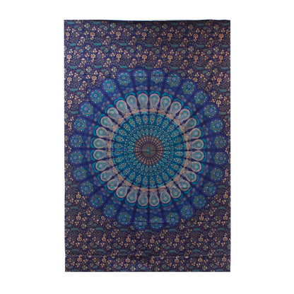 Double Cotton Bedspread + Wall Hanging - Classic Mandala 230cm x 200cm