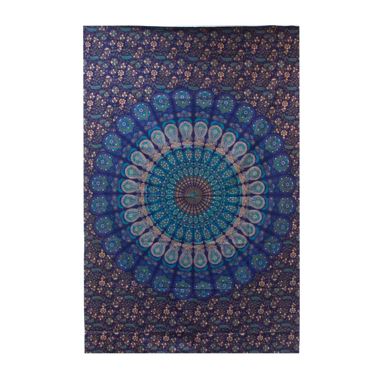 Single Cotton Bedspread + Wall Hanging - Classic Mandala 130cm x 200cm