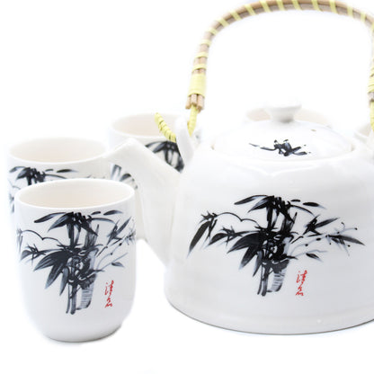 Kräuterteekannen-Set - Weißer Stein Oriental