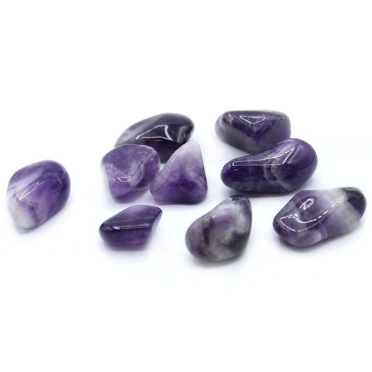 Pack of 24 L Tumble Stone - Amethyst Banded