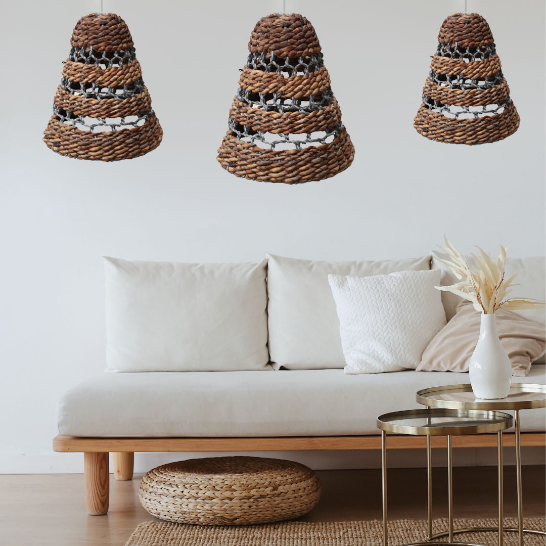 Natural Banana Leaf Lamp Shades - Set of 3