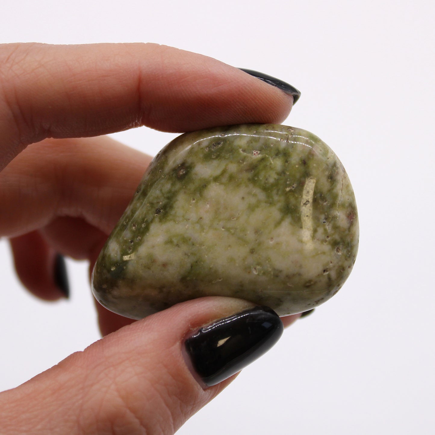 Bag of 6 Large African Tumble Stones - Epidote Snowflake