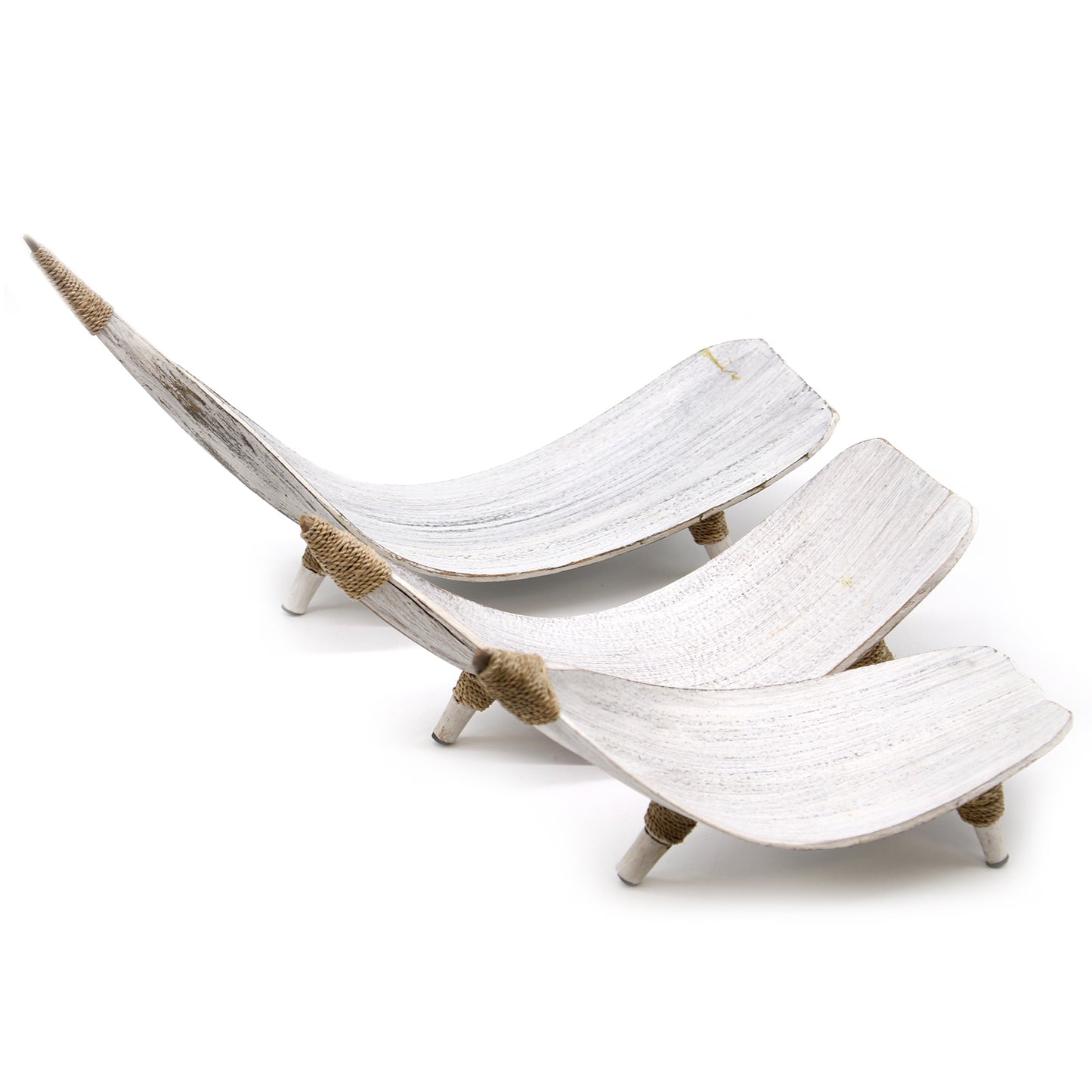 Coconut Leaf Fruit Bowl Set - Whitewash