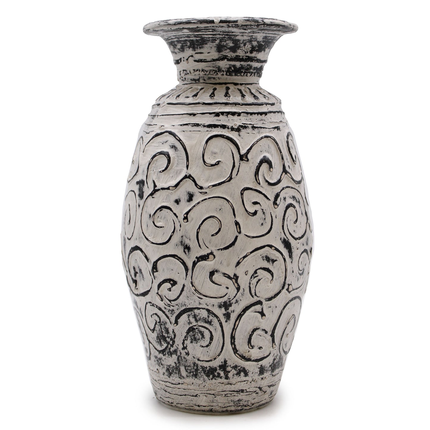 Wirbelförmige Vase - Creme