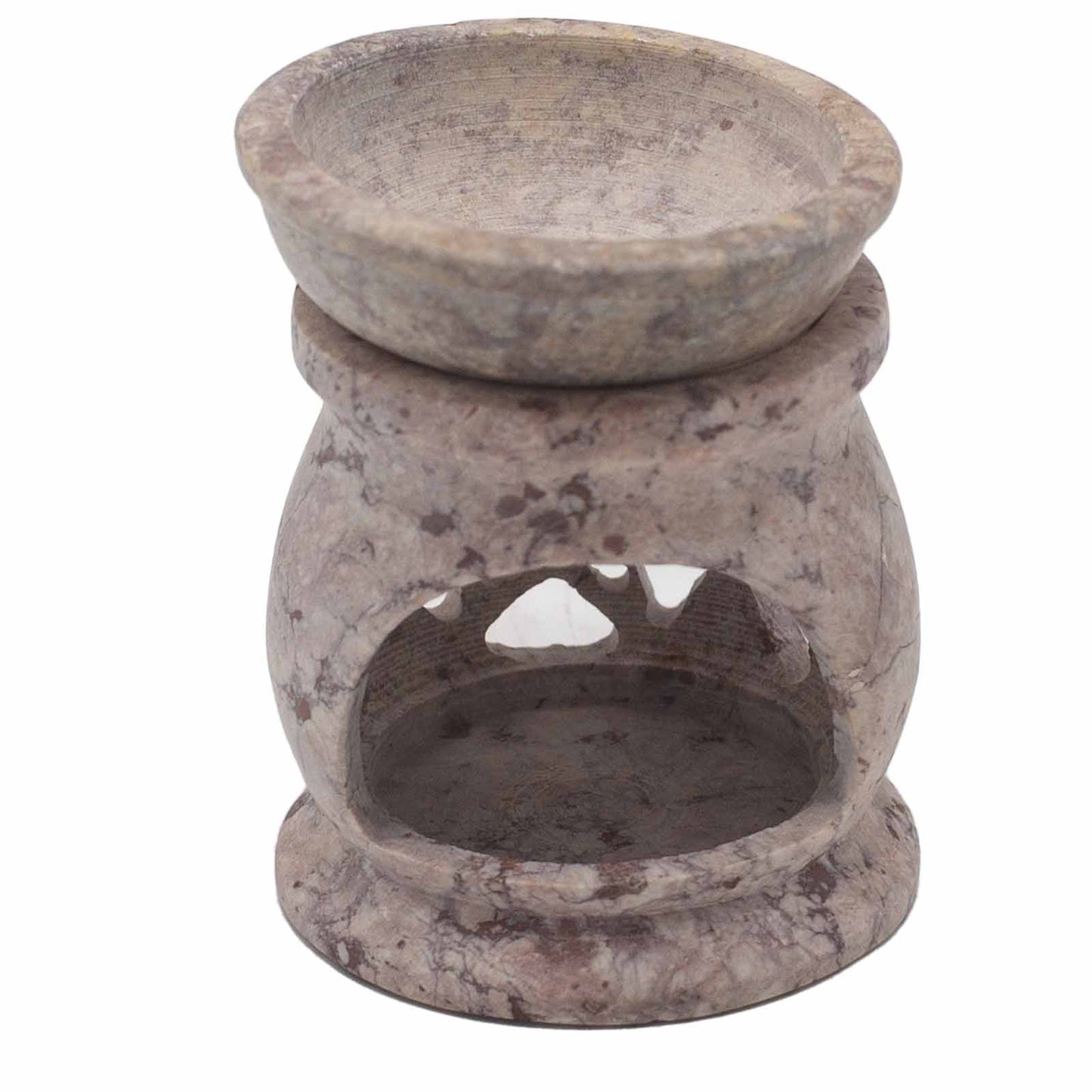 Small Soapstone Oil Burner 8cm - Three Moon Pentagon