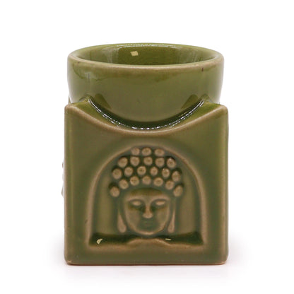 Square Buddha Burner - Light Jade