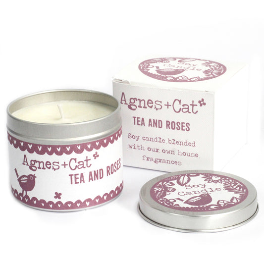 Tin Candle - Tea and Roses