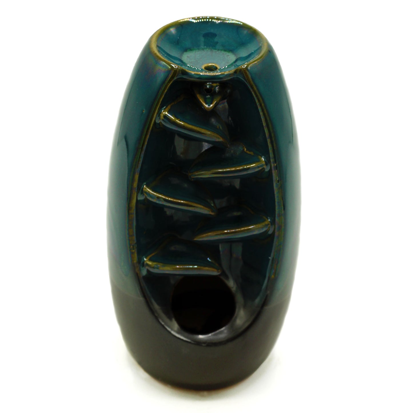 Backflow Incense Burner - Serine Oval Cascade