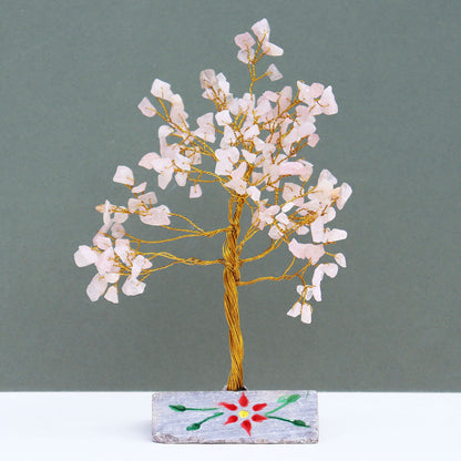 Rose Quartz Gemstone Tree - 160 Stones