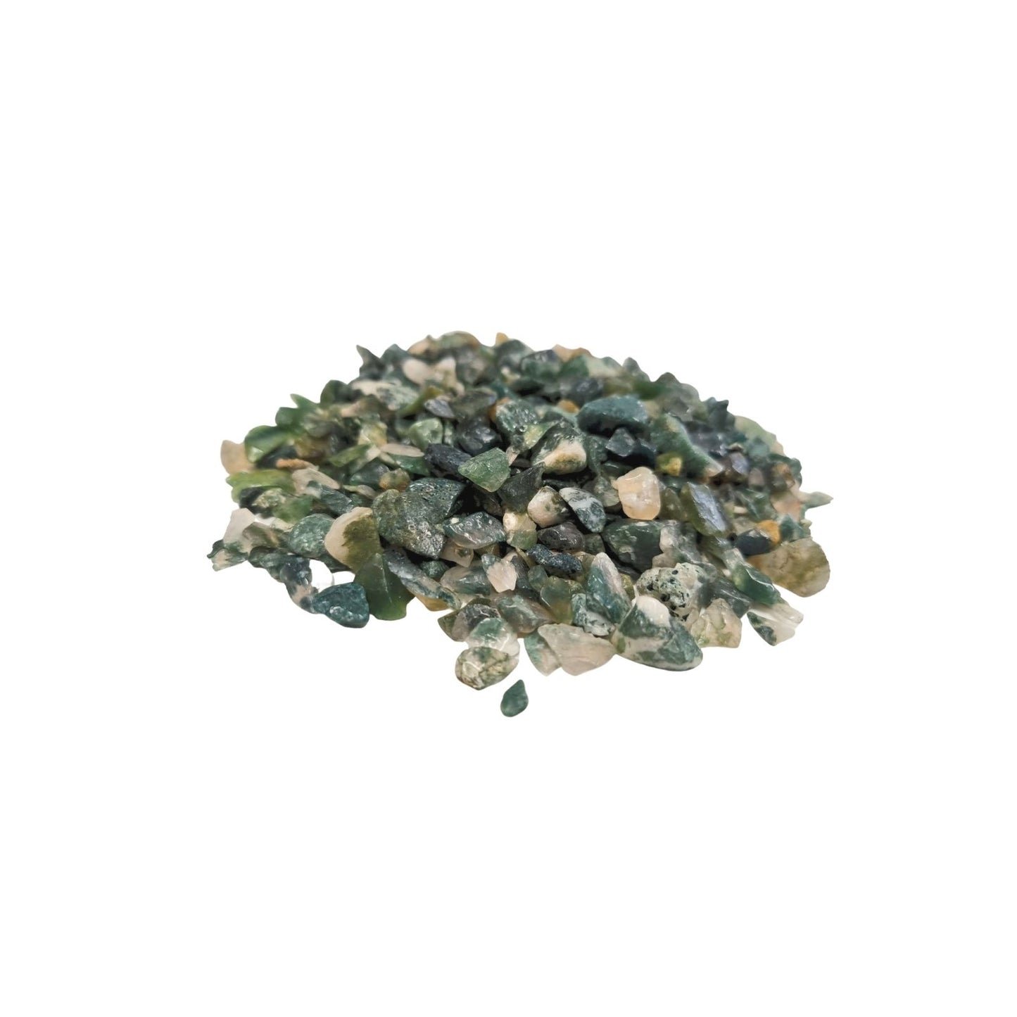 Moss Agate Gemstone Chips Bulk - 1KG