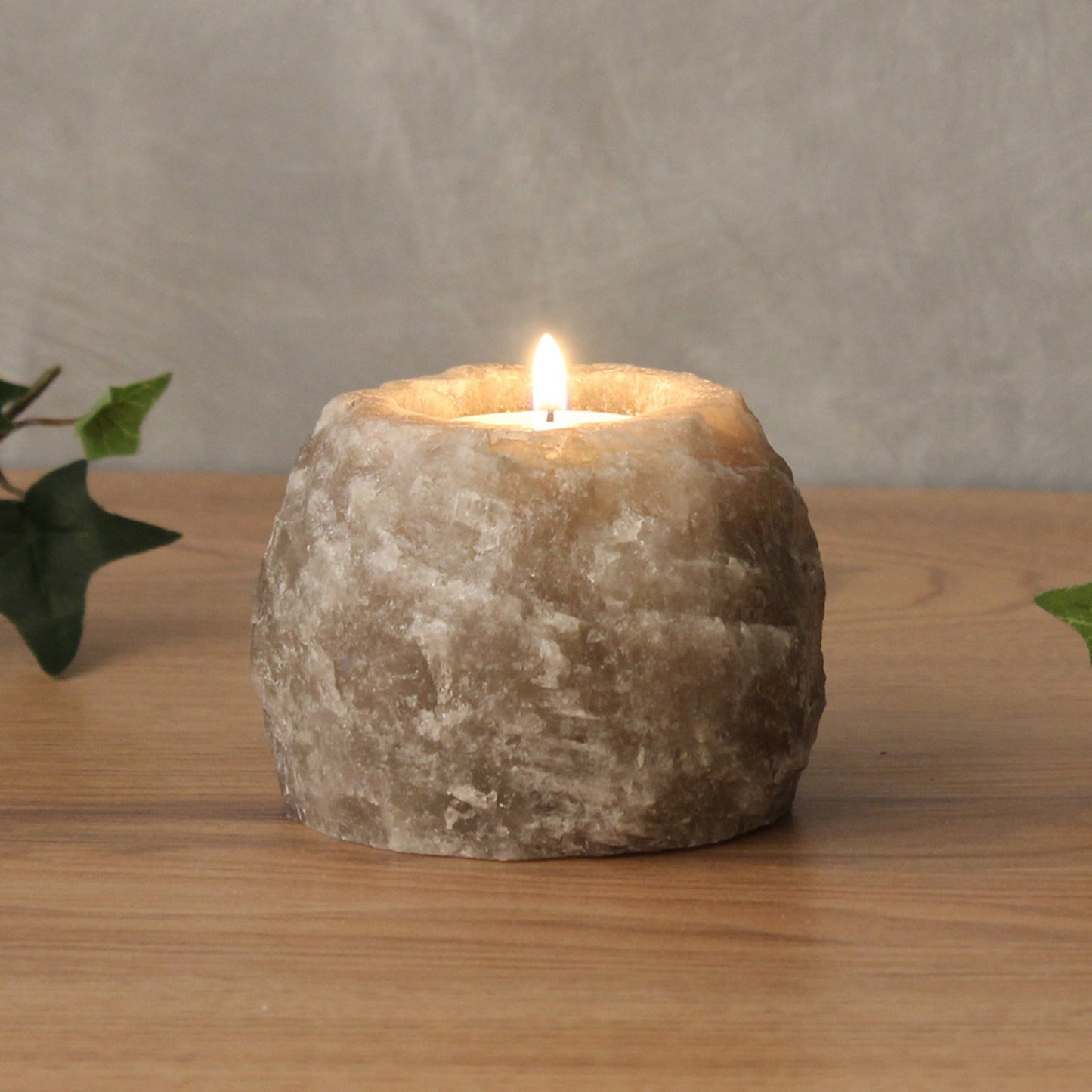 Grey Salt Candle Holder 600-800g