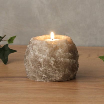 Grey Salt Candle Holder 600-800g