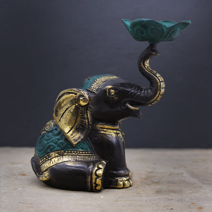 Small Elephant Candle / Incense Holder