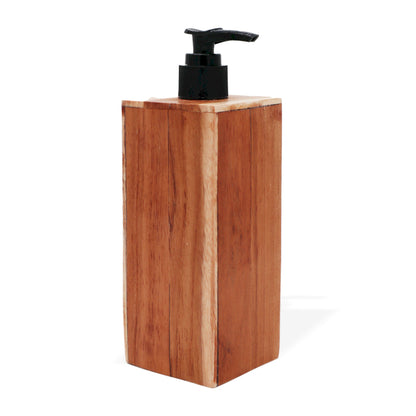 Natural Teakwood Soap Dispencer - Square