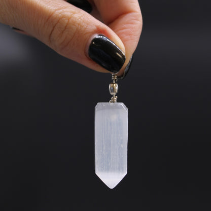 Selenite Obelix Pendent