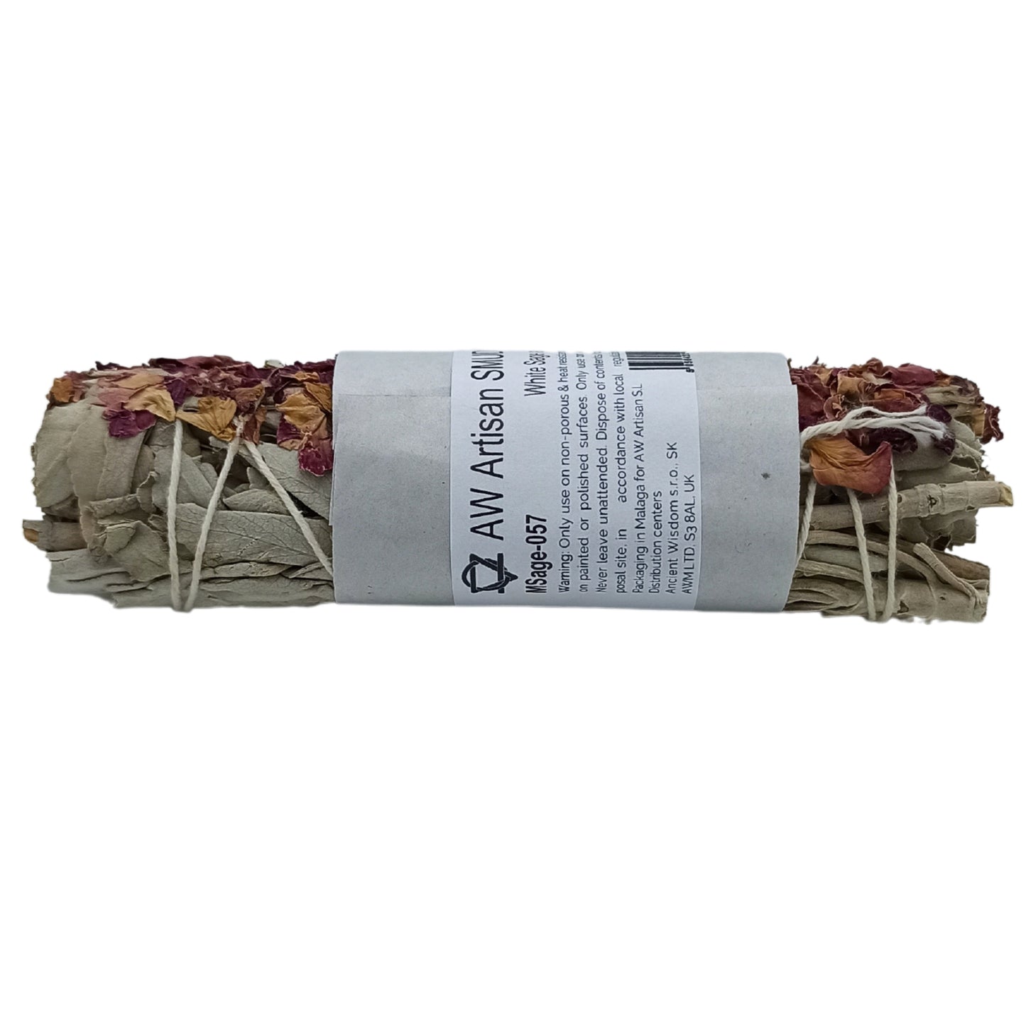 Smudge Stick - White Sage and Castile Rose