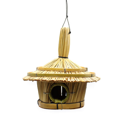 Small Round Seagrass Bird Box 17x17cm