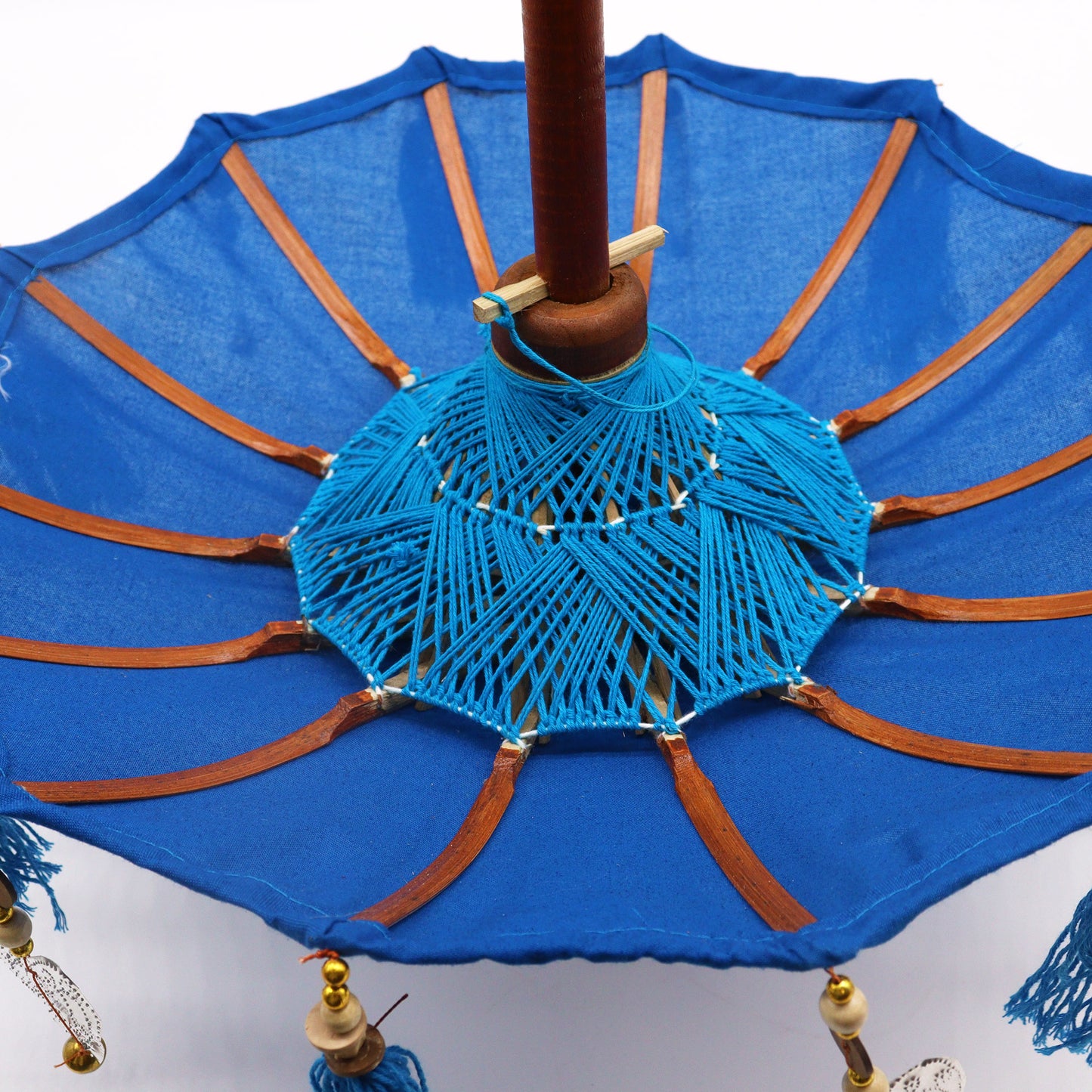 Bali Home Decor Parasol - Cotton - Blue- 40cm