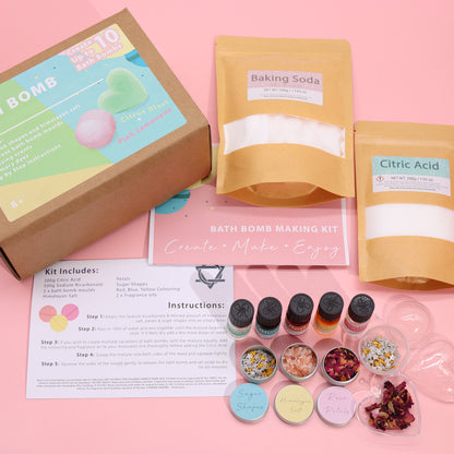 Bath Bomb Kit - Pink Lemonade & Citrus Blast