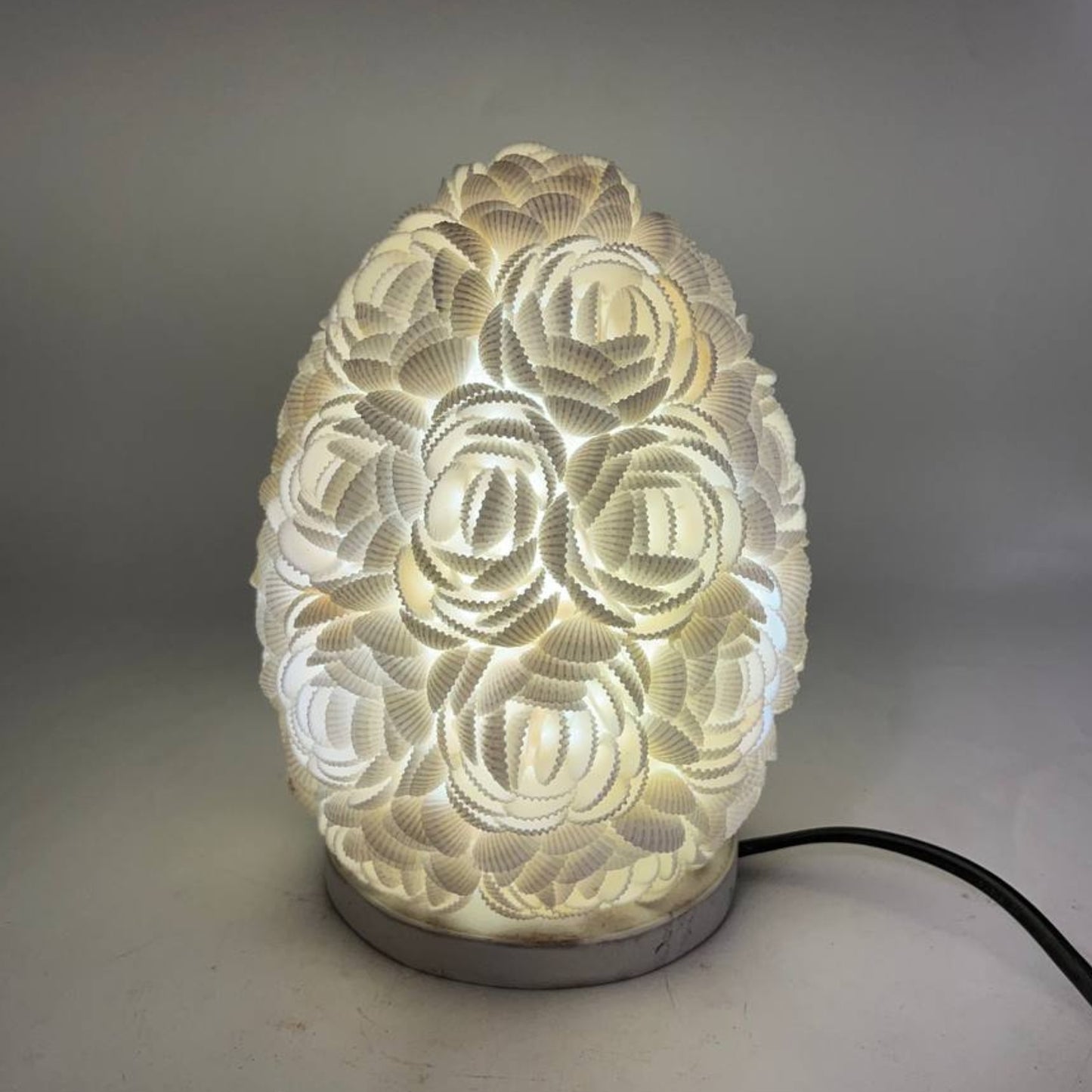 Boho Sea Shell Lamp - Rose Oval - 15cm