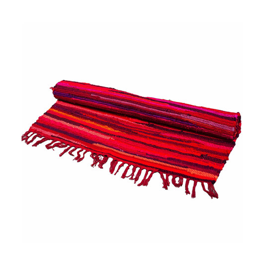 Small Rag Rug - 50x90cm - premium quality - Shocking Pinks