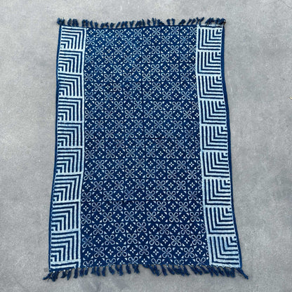 Handmade Indigo Throw - 170x120cm - Kasba Tiles