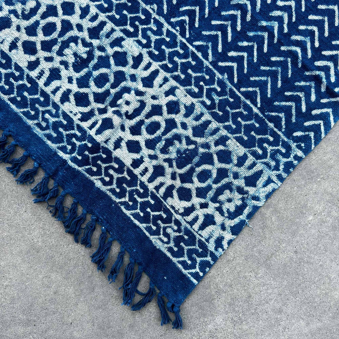 Handmade Indigo Throw - 170x120cm - Seedha Arrows