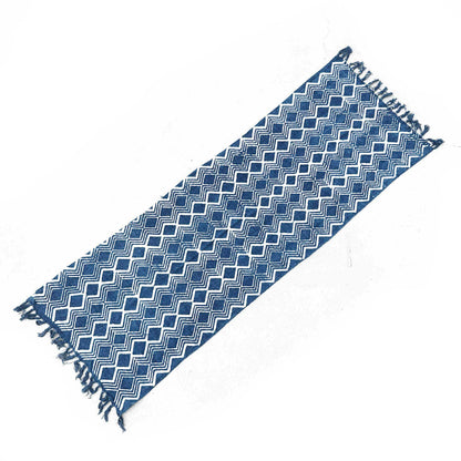 Handmade Indigo Runner - 170x60cm - Heerak Patern