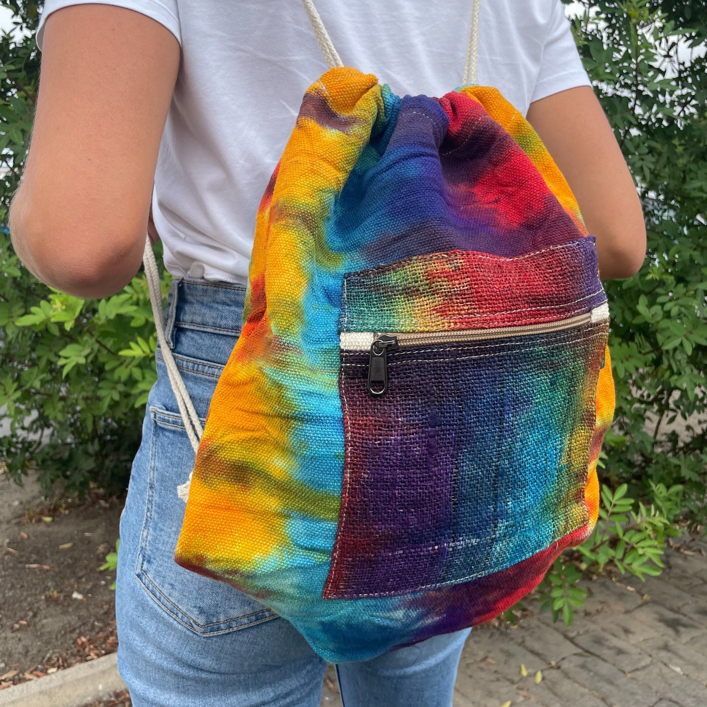 Tiedye Hemp String Bag