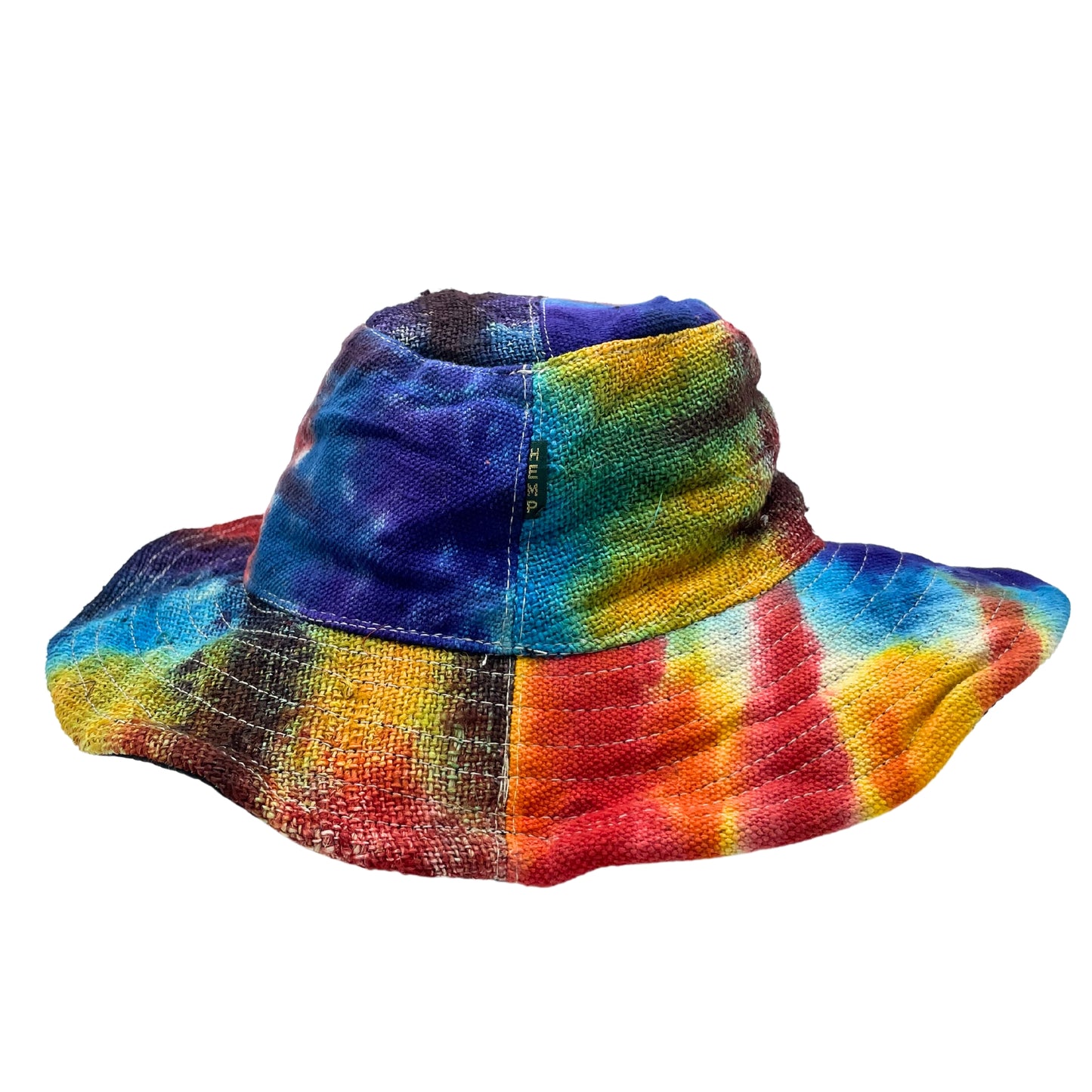 Hemp & Cotton Festival Hat - Tiedye Rainbow