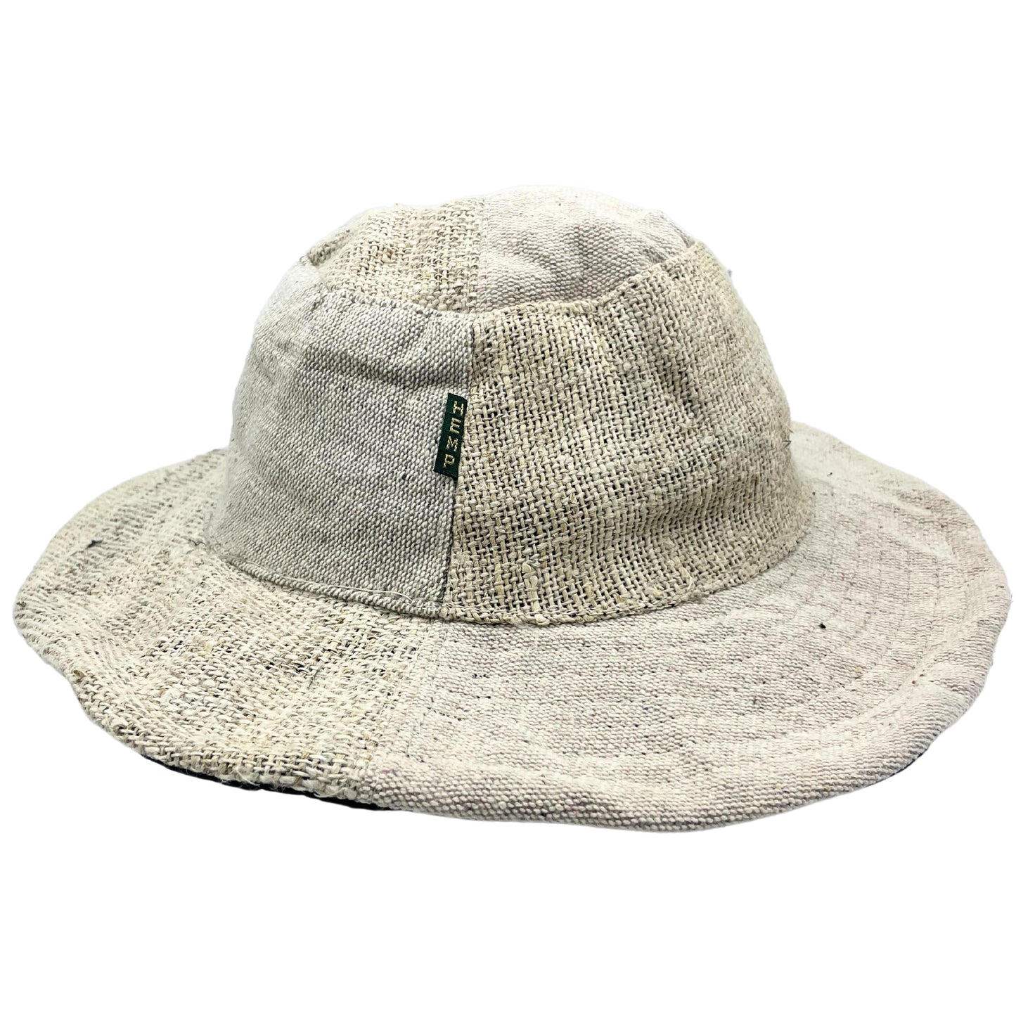 Patched and Wired Hemp & Cotton Boho Festival Hat - Natural