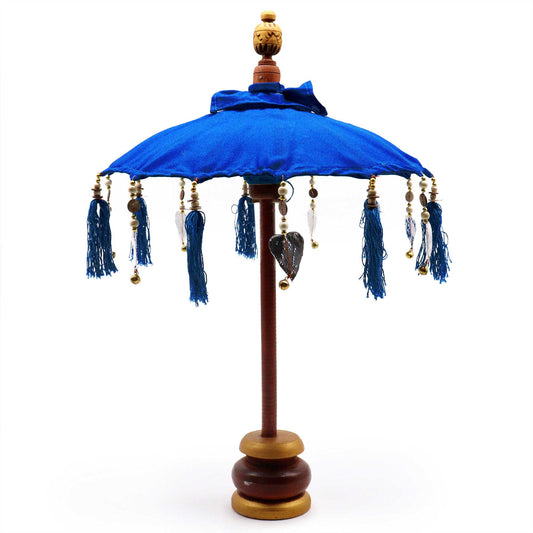 Bali Home Decor Parasol - Cotton - Blue- 40cm