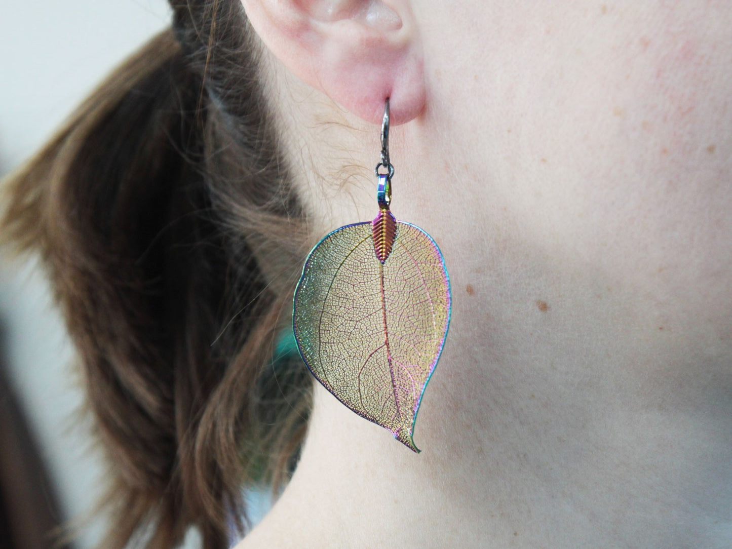 Earrings - Bravery Leaf - Silver