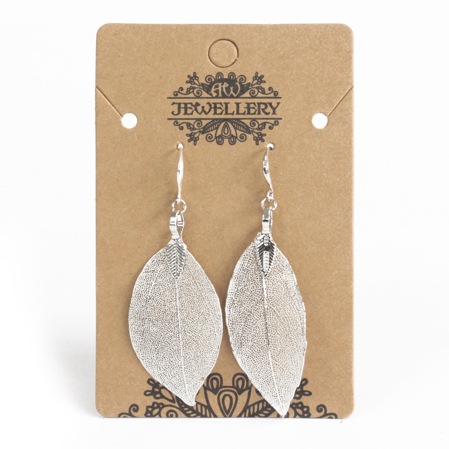 Earrings - Bravery Leaf - Silver