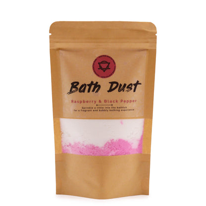 Badepulver mit Himbeeren und schwarzem Pfeffer, 200 g