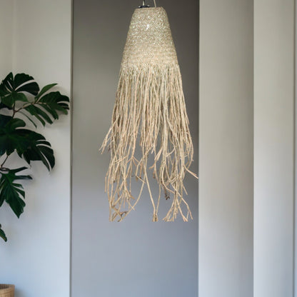 Natural Braided in Doum Suspension Lamp Shade - 20x15cm