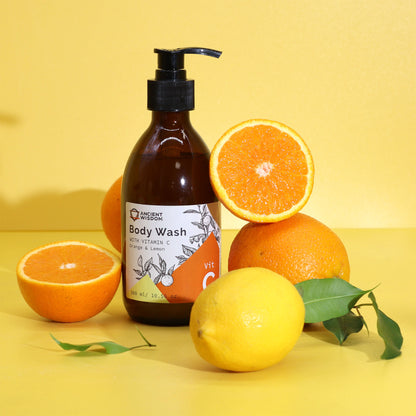 Aromatherapie-Duschgel mit Vitamin C – Orange &amp; Zitrone