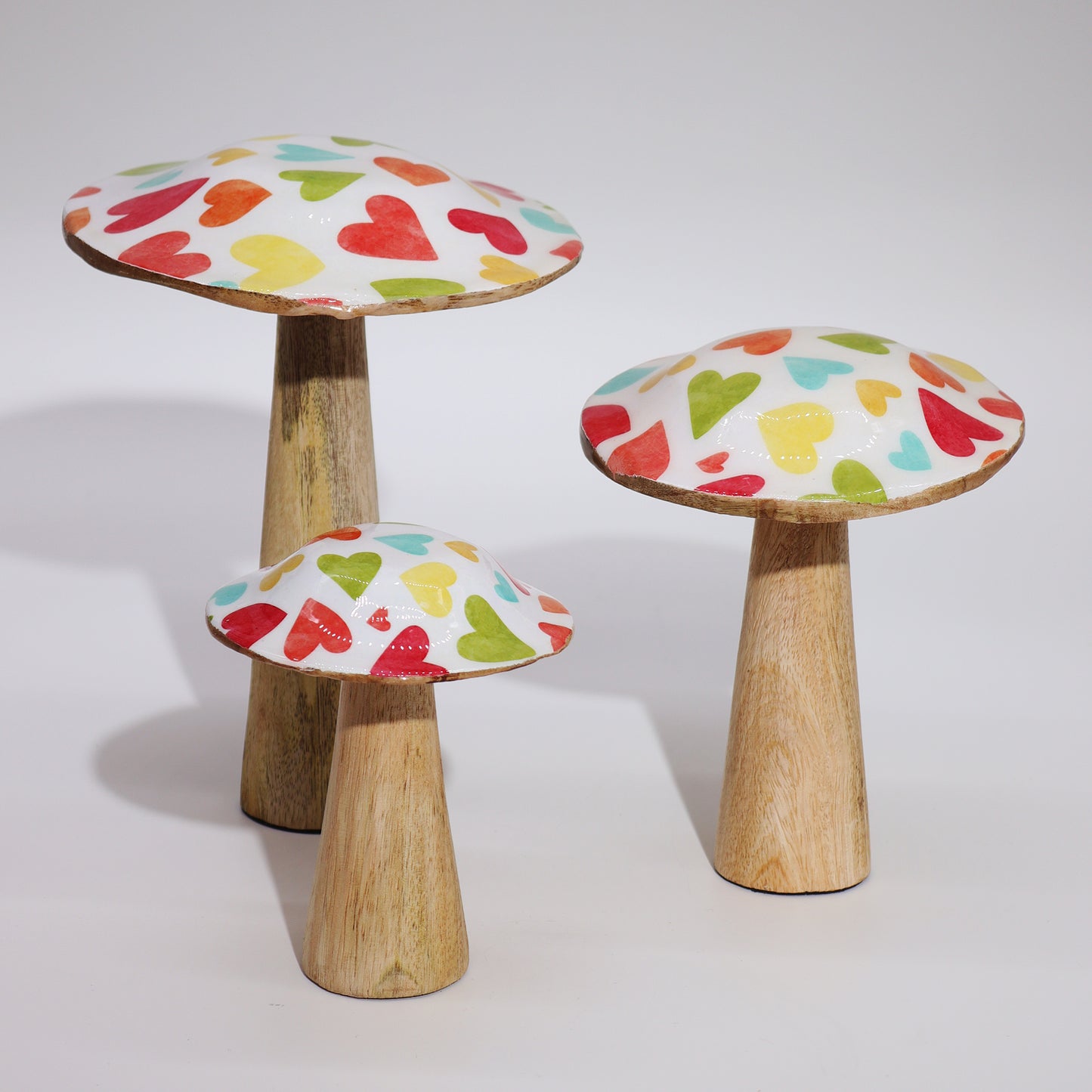 Small Mushroom -   10cm - Pastel Hearts